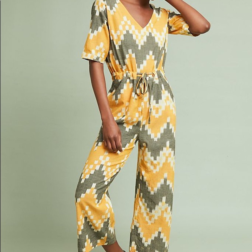 The Odells Large Yellow Jumpsuit Anthropologie